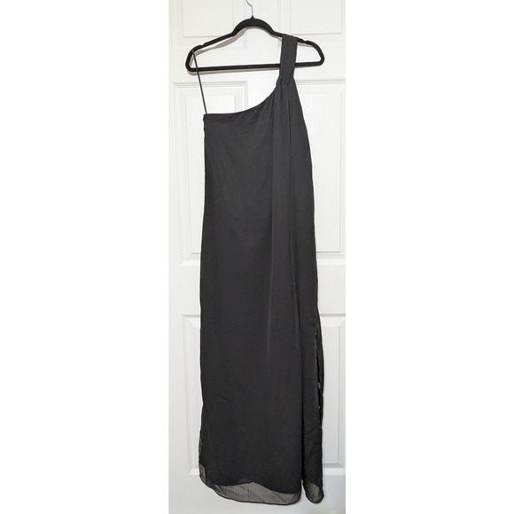 Tuckernuck Pomander Place Black Soleil Gown One Shoulder Formal Maxi Dress, M - Picture 8 of 14